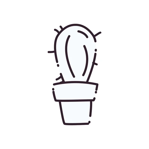 Isolated cactus plant line style icon vector design — Wektor stockowy