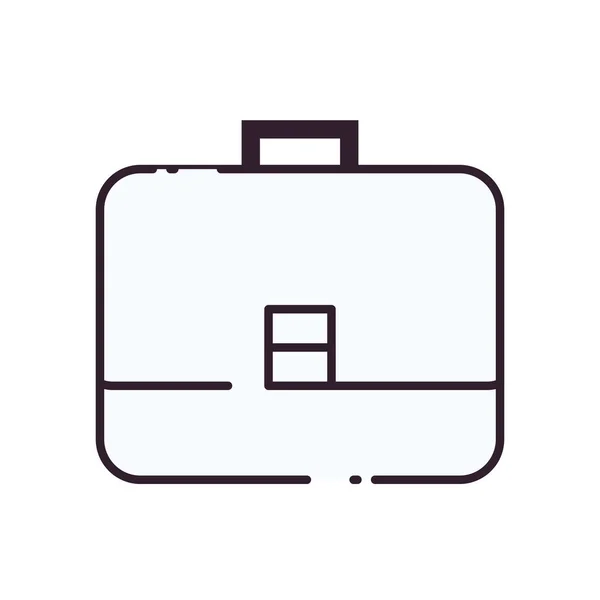 Isolated suitcase bag line style icon vector design — Stockvektor