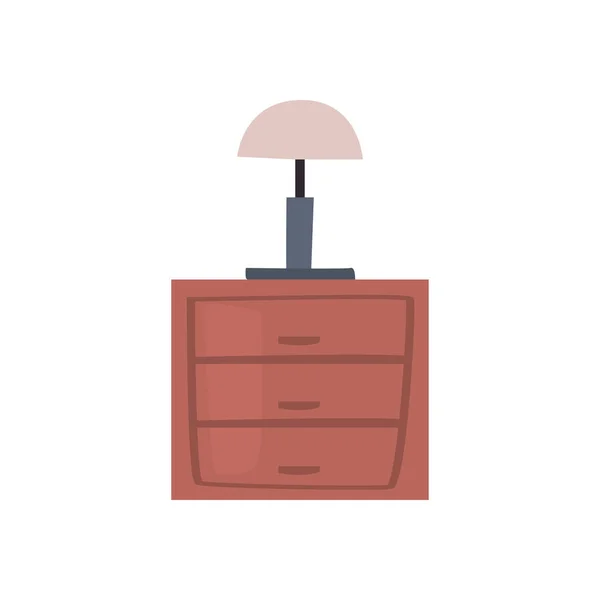 Lámpara de casa aislada sobre mesa estilo plano icono de diseño vectorial — Archivo Imágenes Vectoriales