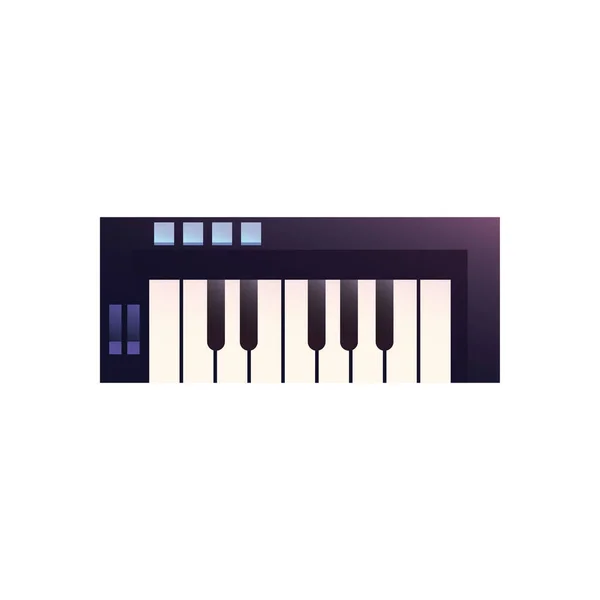 Isolated piano instrument gradient style icon vector design — Stock Vector