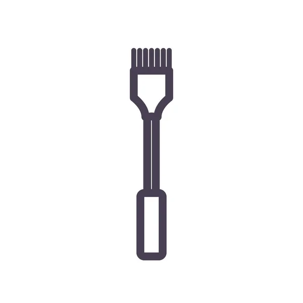 İzole edilmiş mutfak fırçası gradyan biçim ikonu vektör tasarımı — Stok Vektör