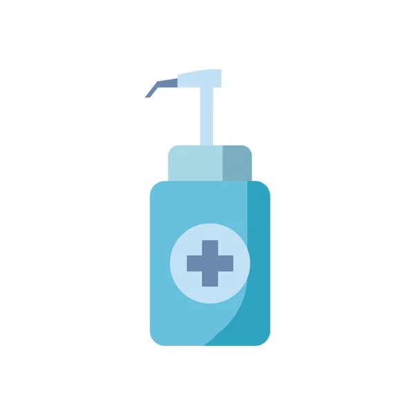 Flaschensymbol für Desinfektionsmittel, flacher Stil — Stockvektor