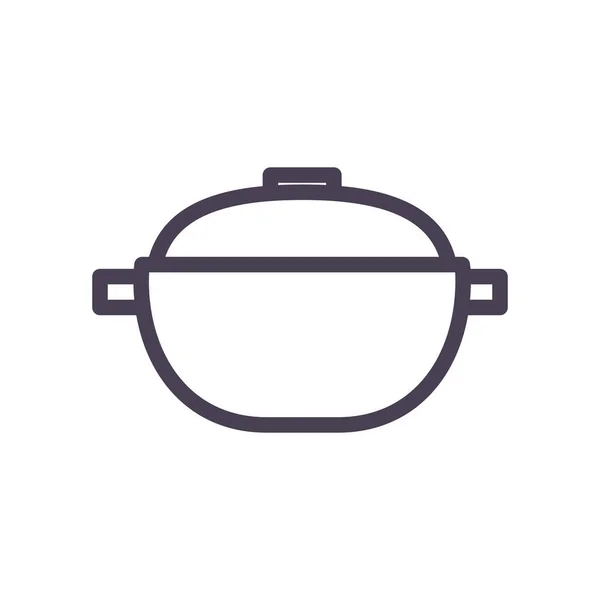 Isolated kitchen pot gradient style icon vector design — Stock Vector