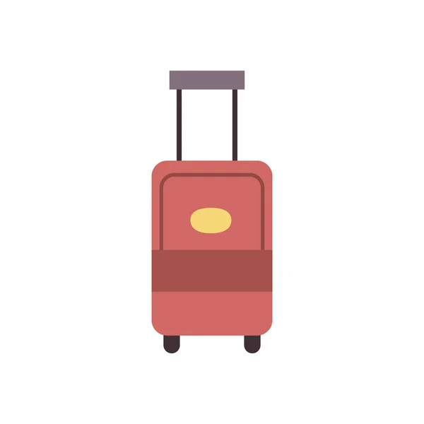 Icono de la maleta de viaje, estilo plano — Vector de stock