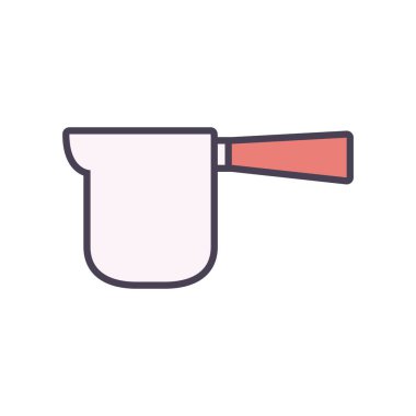 Ayrı kahve kupası çizgisi ve biçim ikonu vektör tasarımı