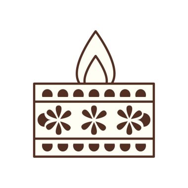 İzole edilmiş mum hattı biçim vektör tasarımı