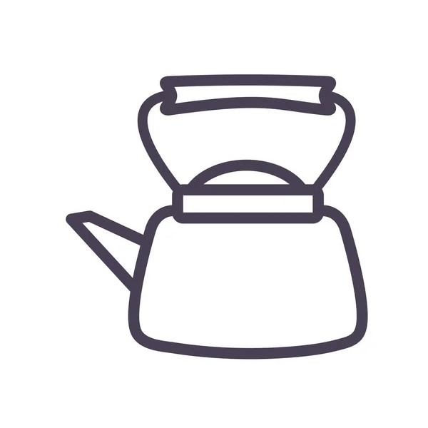 Isolated tea or coffee kettle gradient style icon vector design — Stock Vector