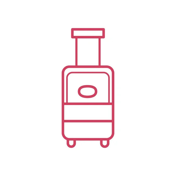 Icône de valise de voyage, style ligne — Image vectorielle