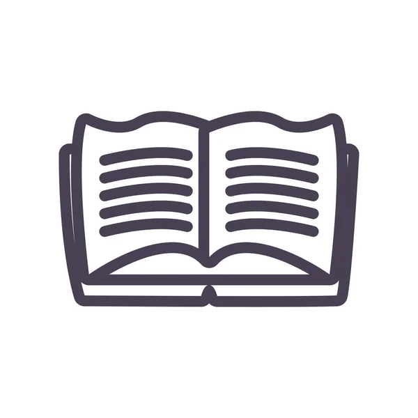 Libro de educación aislado diseño de vectores icono de estilo degradado — Vector de stock