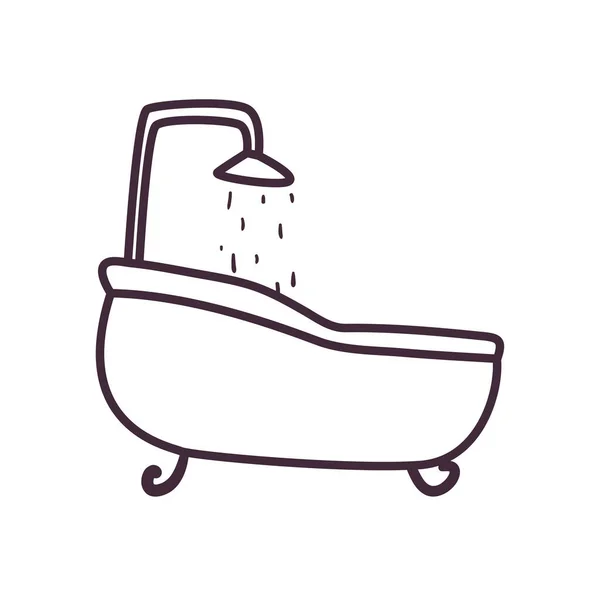 İzole duş hattı biçim ikon vektör tasarımı — Stok Vektör