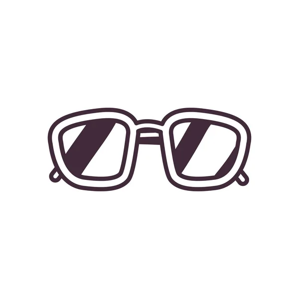 Isolado óculos linha estilo ícone vetor design — Vetor de Stock