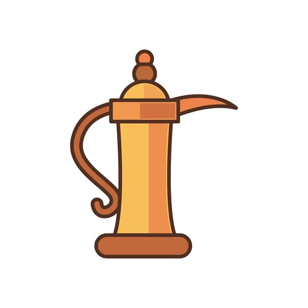 Рамадан чайник заповнення стилю значок Векторний дизайн — стоковий вектор