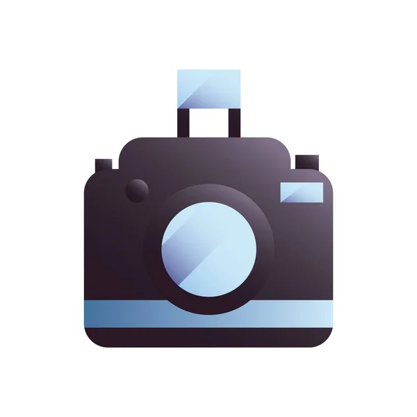 Diseño de vectores de iconos de estilo degradado de dispositivo de cámara aislado — Vector de stock