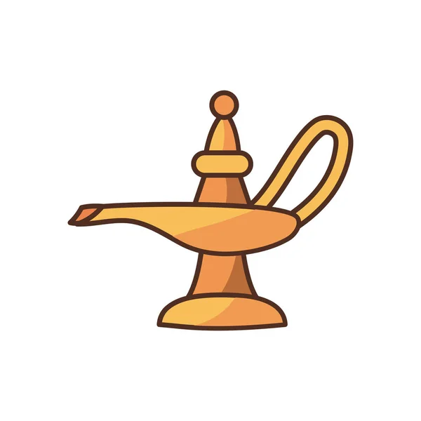 Рамадан чайник заполнить стиль иконки векторный дизайн — стоковый вектор