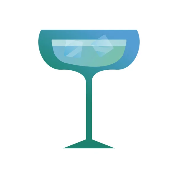 Alcool izolat cocktail gradient stil icon vector design — Vector de stoc