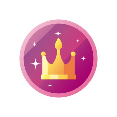 İzole kraliyet taç gradyan biçim ikon vektör tasarımı