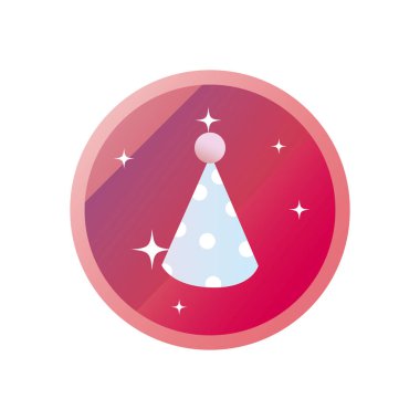 Parti şapka gradyan biçim vektör tasarımı