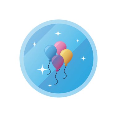 Parti balonları gradyan biçim vektör tasarımı