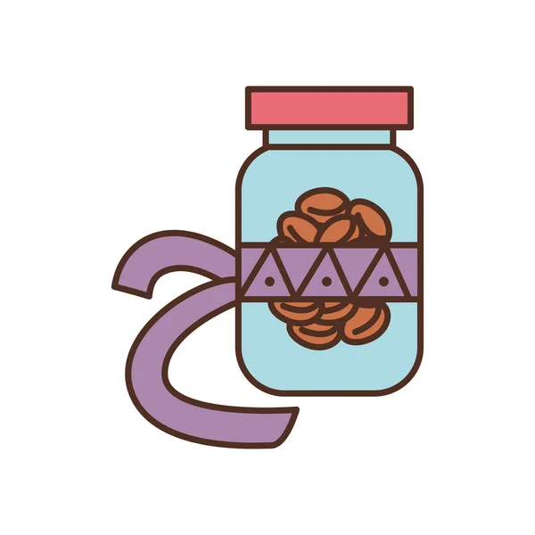 Ramadan dates jar fill style icon vector design — 스톡 벡터