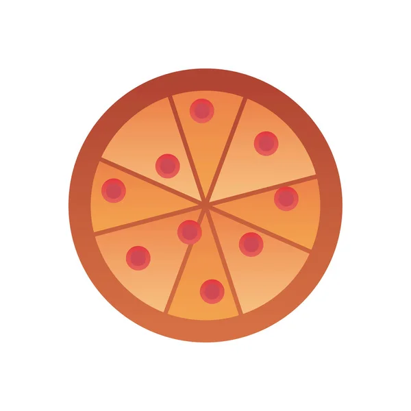 Isolerad pizza lutning stil ikon vektor design — Stock vektor
