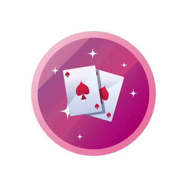 Isolierte Casino Karten Gradienten Stil Icon Vektor Design — Stockvektor