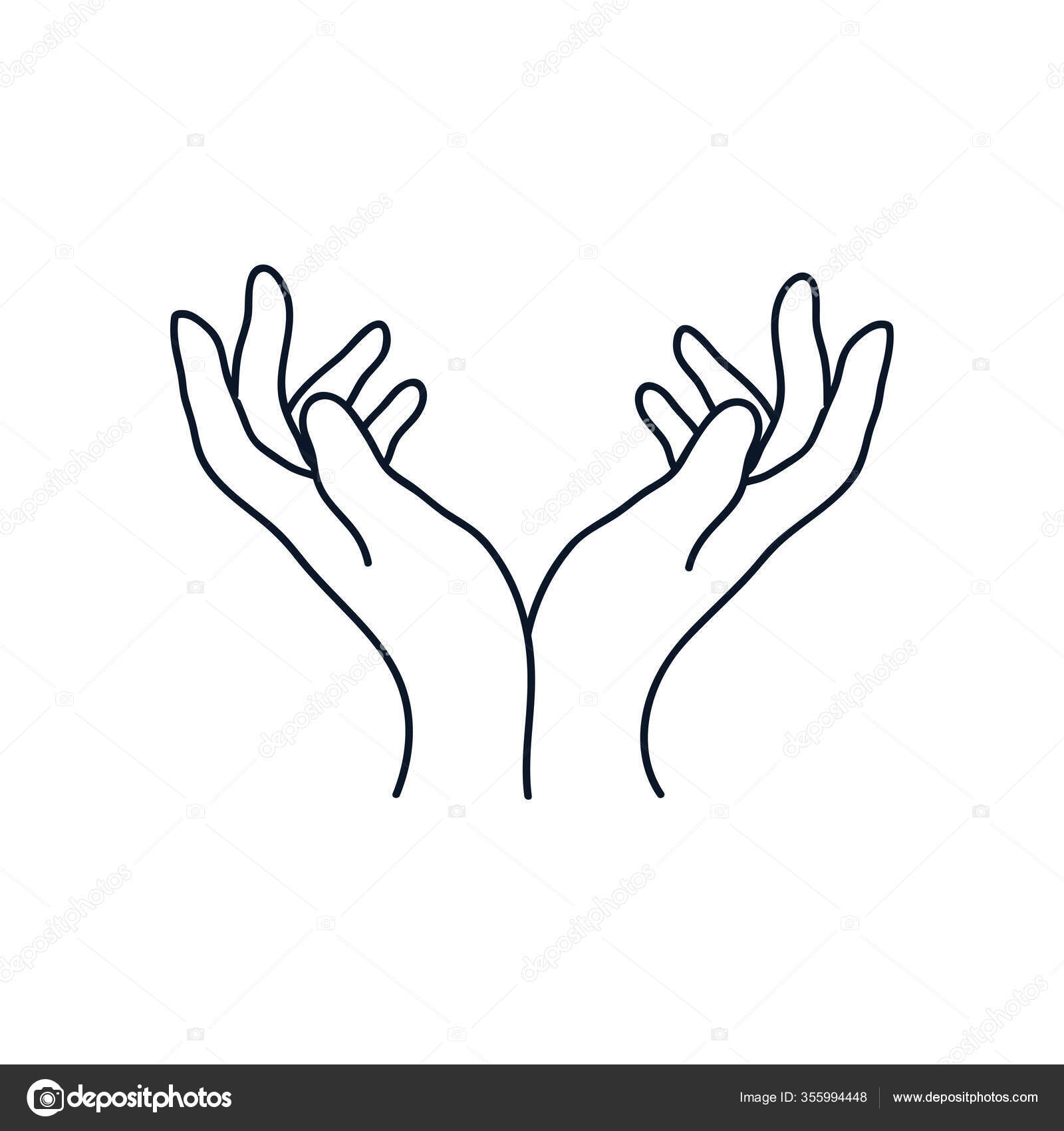 Delicate Opened Hands Icon Line Style Minimalist Tattoo Concept Stock Vector Image By C Vec Stock Delicate Opened Hands Icon Line Style Minimalist Tattoo Concept Stock Vector Image By C Vec Stock