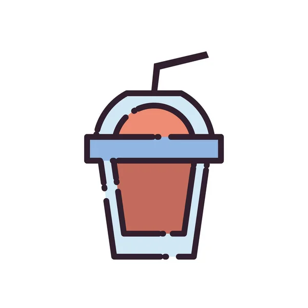 Isolated drink mug fill style icon vector design — Διανυσματικό Αρχείο