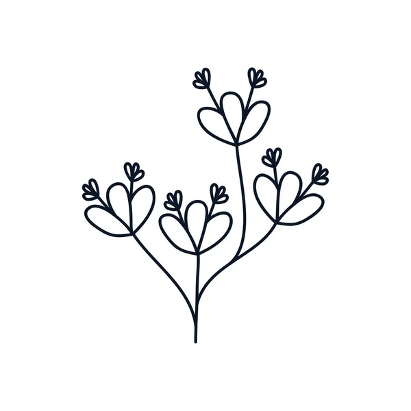 Schönes Zweigsymbol, Linienstil — Stockvektor