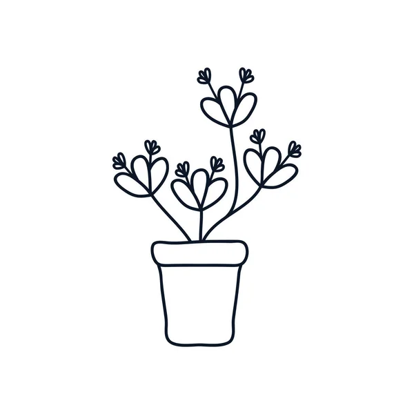 Schöne Pflanze Symbol, Linie Stil — Stockvektor