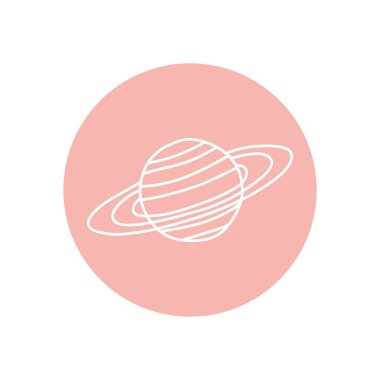 Satürn gezegen simgesi, satır blok biçimi