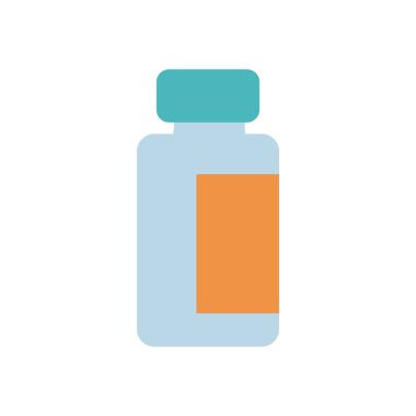 Tıp şişe simgesi, düz stil