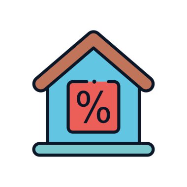 satış evi satırı doldurma biçim vektör tasarımı