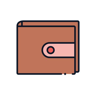 İzole edilmiş cüzdan satırı doldurma biçimi vektör tasarımı