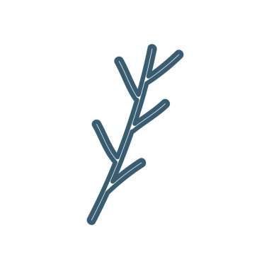 İzole edilmiş yaprak çizgisi biçim vektör tasarımı