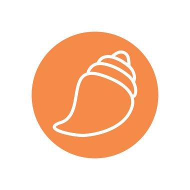 İzole edilmiş kabuk hattı blok biçim vektör tasarımı