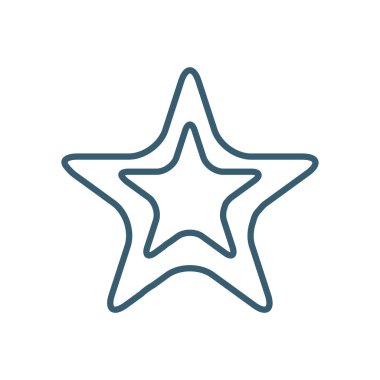 İzole yıldız çizgisi biçim vektör tasarımı