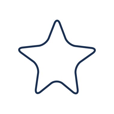 İzole yıldız çizgisi biçim vektör tasarımı