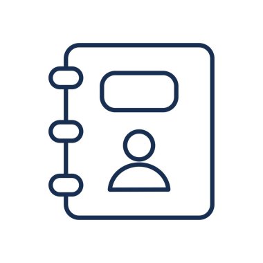 İzole telefon rehberi biçim vektör tasarımı