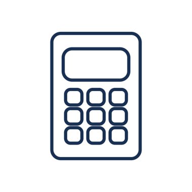 İzole hesap makinesi çizgisi biçim vektör tasarımı