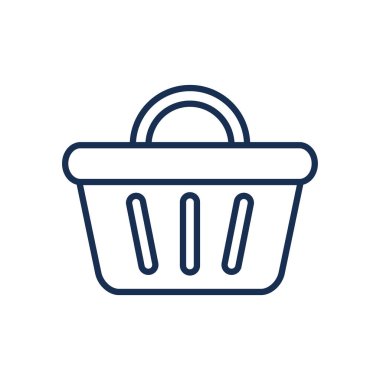 Alışveriş sepeti tarzı simge vektör tasarımı