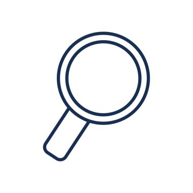 İzole edilmiş lupe çizgisi biçim vektör tasarımı