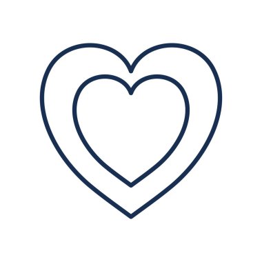 İzole edilmiş kalp çizgisi biçim vektör tasarımı