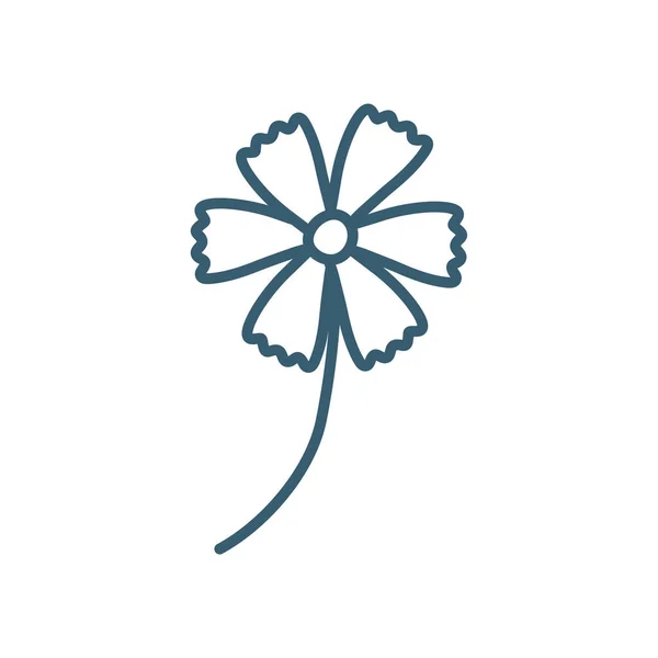 Isolated flower line style icon vector design — ストックベクタ