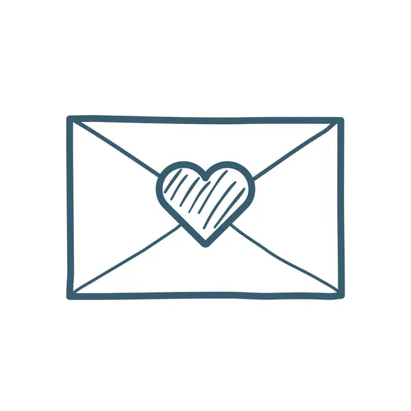 Love card with heart line icon vector design — стоковый вектор