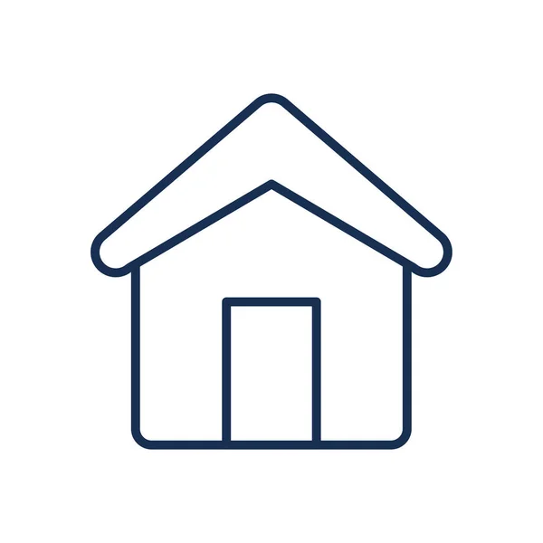 Isolated house line style icon vector design — Stok Vektör