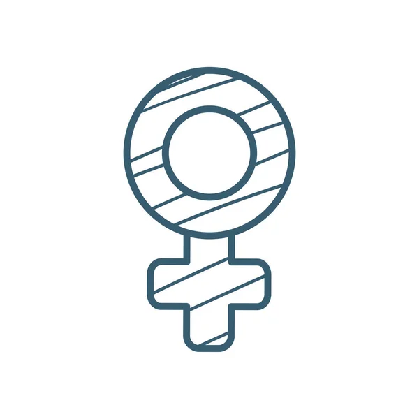 Isolated female gender line style icon vector design — Stockvektor