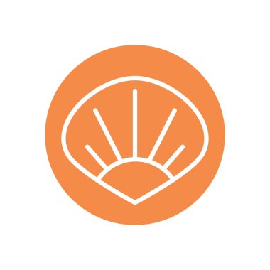 İzole edilmiş kabuk hattı blok biçim vektör tasarımı