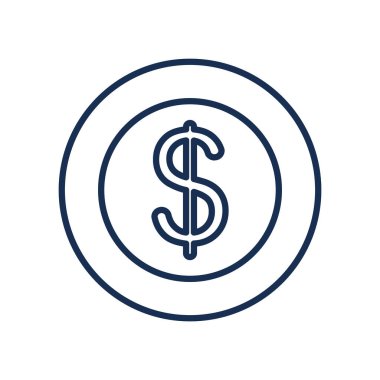 Isolated coin line style icon vector design