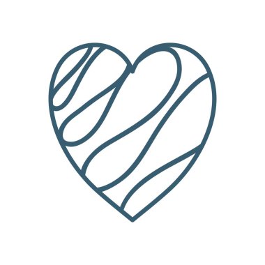 Satır biçimi ikon vektör tasarımlı izole kalp