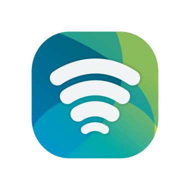 İzole edilmiş wifi bölgesi bloğu düz biçim vektör tasarımı